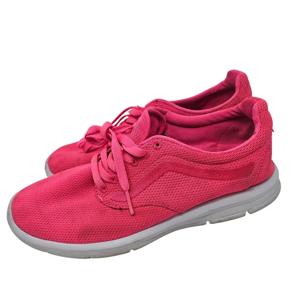 Vans ISO 1.5 Neon Pink Mesh Sneakers Low Top UltraCush Lite Mens 7.5 Womens 9